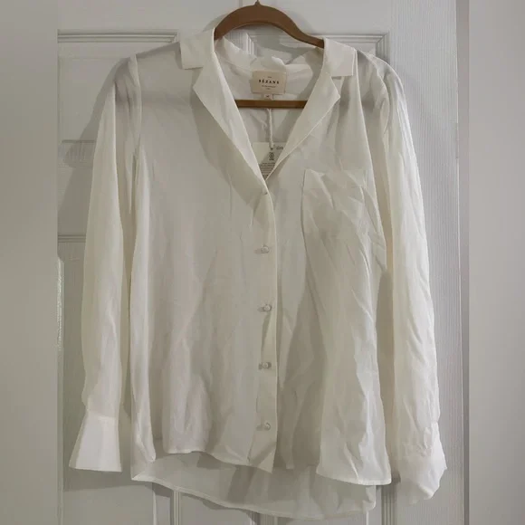 Sezane Florence Shirt in Ecru - Size 40, US 8 - NWT - Picture 5 of 12